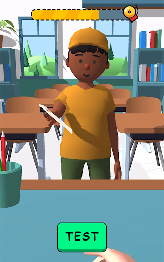 A vibrant and engaging representation of a teacher in an animated classroom, capturing the excitement and challenges of teaching.