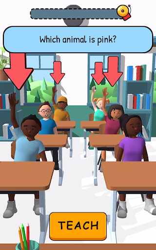 A vibrant and engaging representation of a teacher in an animated classroom, capturing the excitement and challenges of teaching.