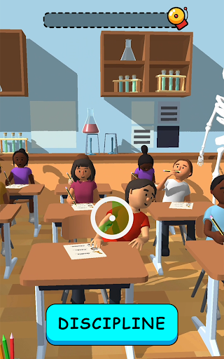 A vibrant and engaging representation of a teacher in an animated classroom, capturing the excitement and challenges of teaching.