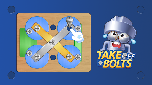 A vibrant and engaging puzzle game interface, showcasing bolts and screws, inviting users to challenge their problem-solving skills.