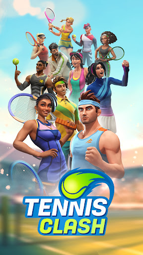 A thrilling virtual tennis match in Tennis Clash, capturing the excitement and competitive spirit of the game.