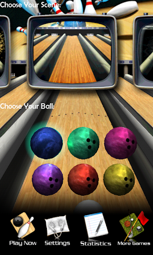 A dynamic and realistic representation of a bowling alley, capturing the excitement and thrill of achieving a perfect strike in the virtual world of 3D Bowling.