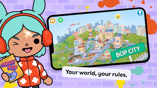 A colorful and imaginative world full of adventure and creativity, capturing the essence of Toca Life World.