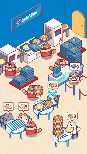 A playful scene of cats joyfully managing a bustling snack bar, evoking feelings of happiness and creativity.