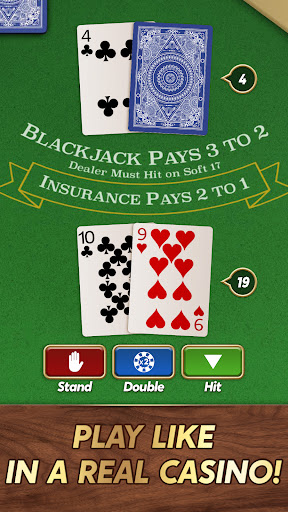 An engaging image of a player enjoying a thrilling game of blackjack on their mobile device, encapsulating the excitement and allure of casino gaming at home.