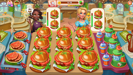 A vibrant and bustling kitchen filled with colorful dishes, symbolizing the excitement and challenge of mastering culinary skills in a mobile game.