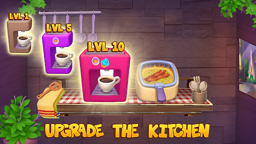 A vibrant and bustling kitchen filled with colorful dishes, symbolizing the excitement and challenge of mastering culinary skills in a mobile game.