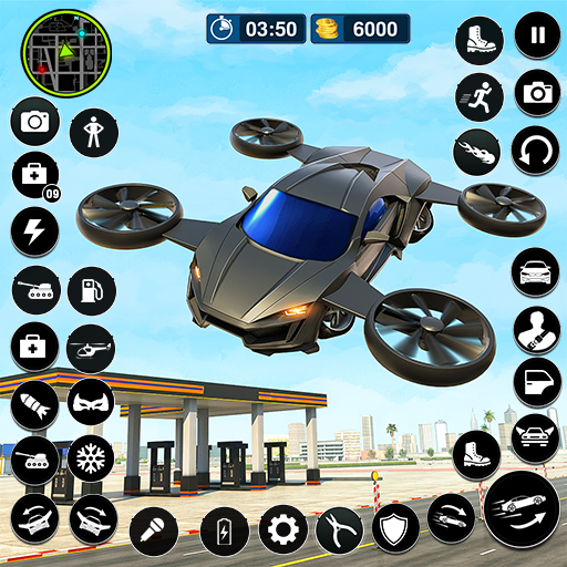 An exhilarating journey through the skies in a flying car, blending adventure and excitement.