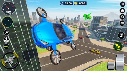 An exhilarating journey through the skies in a flying car, blending adventure and excitement.