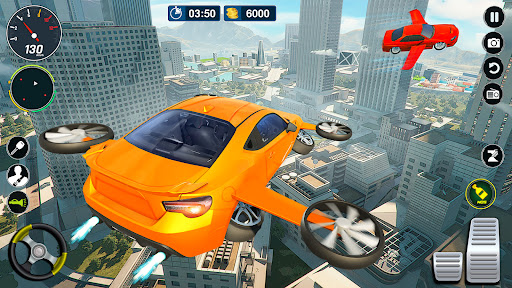 An exhilarating journey through the skies in a flying car, blending adventure and excitement.