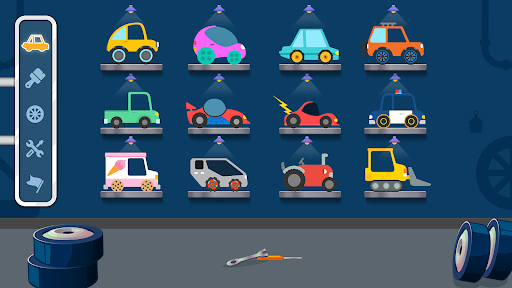 A vibrant and colorful illustration of children joyfully playing with cars, symbolizing fun and educational learning.