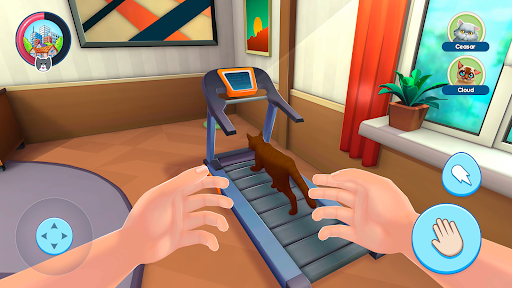 A playful cat exploring a virtual world full of adventures and surprises, capturing the essence of a feline fantasy.