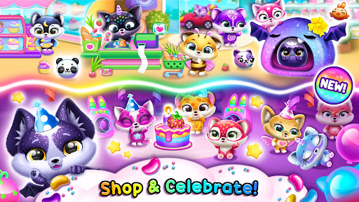 A colorful and enchanting world filled with adorable virtual pets, inviting children to explore and engage in a magical adventure.