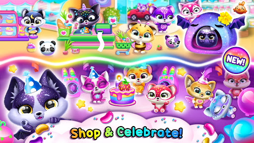 A colorful and enchanting world filled with adorable virtual pets, inviting children to explore and engage in a magical adventure.