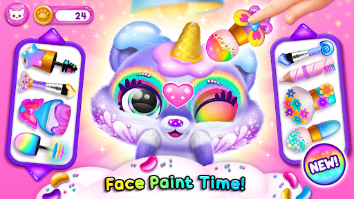 A colorful and enchanting world filled with adorable virtual pets, inviting children to explore and engage in a magical adventure.