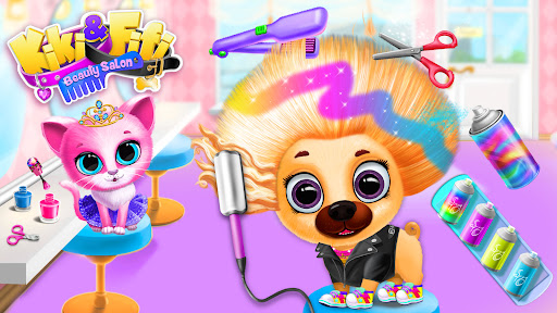 Cute and colorful pets await their beauty transformation in the Kiki & Fifi Pet Salon app, where creativity and fun meet!