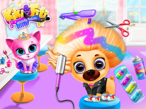 Cute and colorful pets await their beauty transformation in the Kiki & Fifi Pet Salon app, where creativity and fun meet!