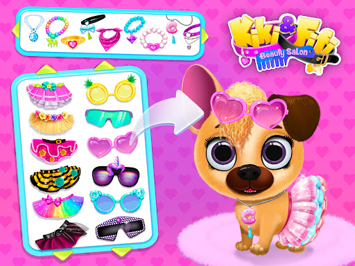 Cute and colorful pets await their beauty transformation in the Kiki & Fifi Pet Salon app, where creativity and fun meet!