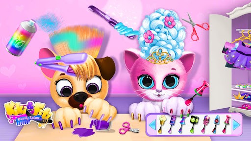 Cute and colorful pets await their beauty transformation in the Kiki & Fifi Pet Salon app, where creativity and fun meet!