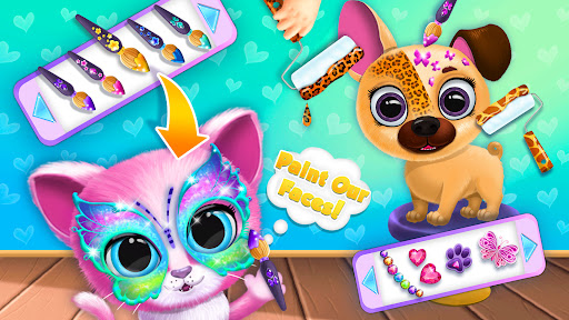 Cute and colorful pets await their beauty transformation in the Kiki & Fifi Pet Salon app, where creativity and fun meet!