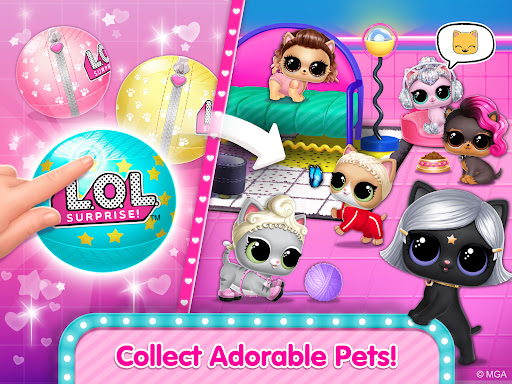 A joyful digital playground filled with colorful graphics and engaging activities, capturing the essence of childhood wonder and creativity in LOL Surprise Disco House.