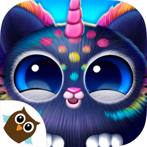 A colorful and cheerful virtual pet house filled with cute and playful Smolsies, capturing the essence of joy and creativity.