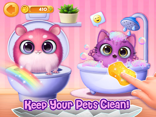 A colorful and cheerful virtual pet house filled with cute and playful Smolsies, capturing the essence of joy and creativity.