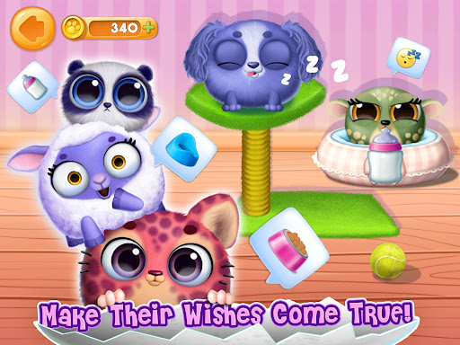 A colorful and cheerful virtual pet house filled with cute and playful Smolsies, capturing the essence of joy and creativity.