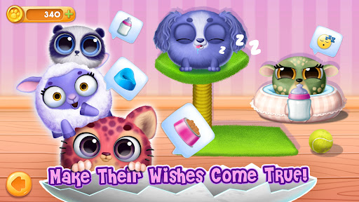 A colorful and cheerful virtual pet house filled with cute and playful Smolsies, capturing the essence of joy and creativity.