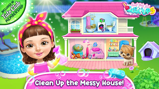 A lively and colorful depiction of children engaging in fun and educational cleaning activities, reflecting joy and learning.