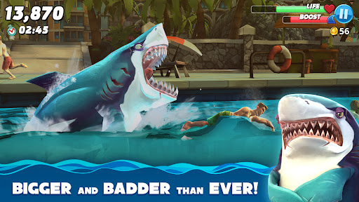 A thrilling underwater adventure where players embody a hungry shark, exploring the ocean's depths and devouring everything in their path, capturing the excitement and danger of marine life.