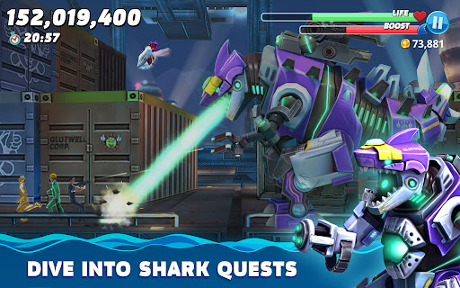 A thrilling underwater adventure where players embody a hungry shark, exploring the ocean's depths and devouring everything in their path, capturing the excitement and danger of marine life.