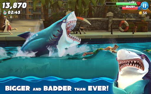 A thrilling underwater adventure where players embody a hungry shark, exploring the ocean's depths and devouring everything in their path, capturing the excitement and danger of marine life.