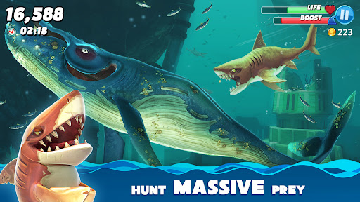 A thrilling underwater adventure where players embody a hungry shark, exploring the ocean's depths and devouring everything in their path, capturing the excitement and danger of marine life.