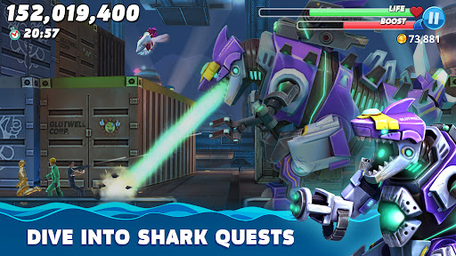 A thrilling underwater adventure where players embody a hungry shark, exploring the ocean's depths and devouring everything in their path, capturing the excitement and danger of marine life.