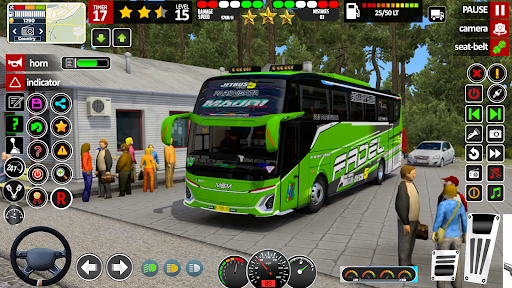 A thrilling journey of a bus driver navigating through city streets, capturing the excitement and challenges faced in a realistic bus simulator game.