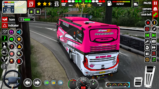 A thrilling journey of a bus driver navigating through city streets, capturing the excitement and challenges faced in a realistic bus simulator game.