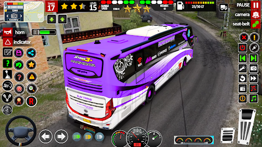 A thrilling journey of a bus driver navigating through city streets, capturing the excitement and challenges faced in a realistic bus simulator game.