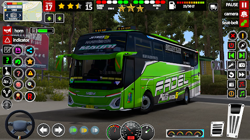 A thrilling journey of a bus driver navigating through city streets, capturing the excitement and challenges faced in a realistic bus simulator game.