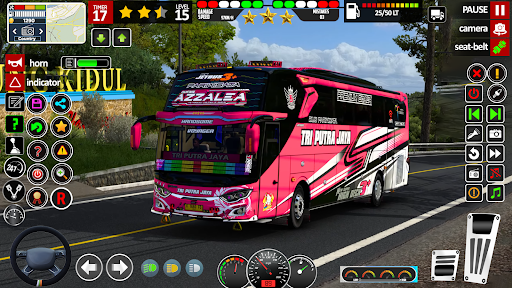 A thrilling journey of a bus driver navigating through city streets, capturing the excitement and challenges faced in a realistic bus simulator game.