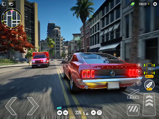 A thrilling city car race with dynamic weather and stunning visuals, evoking excitement and adventure.