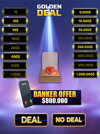 A thrilling journey into the world of millionaires with the Millionaire Golden Deal Game, brimming with excitement and strategic challenges.