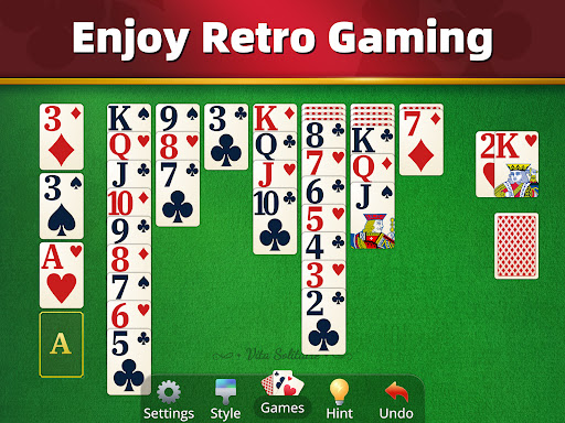 A nostalgic journey into the classic world of solitaire, evoking feelings of strategy, patience, and timeless enjoyment.