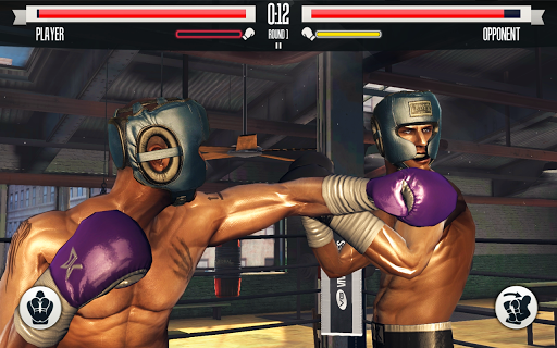 A thrilling boxing match captured in dynamic motion, conveying excitement and intensity as two fighters engage in the ring.