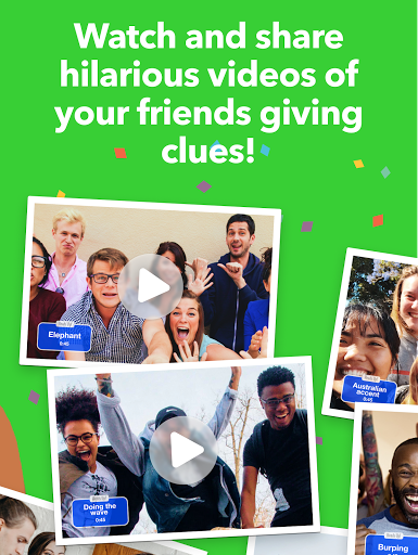 A lively group of friends playing the Heads Up app, full of laughter and excitement, capturing the essence of fun and togetherness.