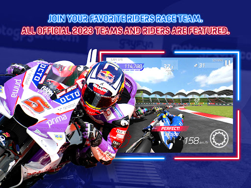 Feel the rush and excitement of high-speed MotoGP racing on your mobile device, where every turn and acceleration echoes the thrill of the track.