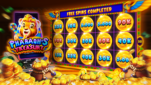 Excitement and thrill of playing casino slot games on a mobile device, capturing the essence of a Las Vegas casino experience.