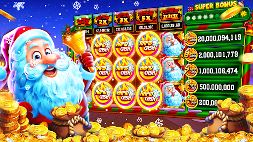 Excitement and thrill of playing casino slot games on a mobile device, capturing the essence of a Las Vegas casino experience.