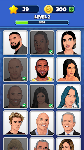 A fun and engaging representation of a celebrity quiz game, filled with excitement and challenge.