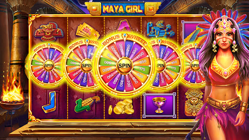 Exciting and vibrant casino slot machine scene with colorful reels and bright lights, conveying a sense of thrill and anticipation.